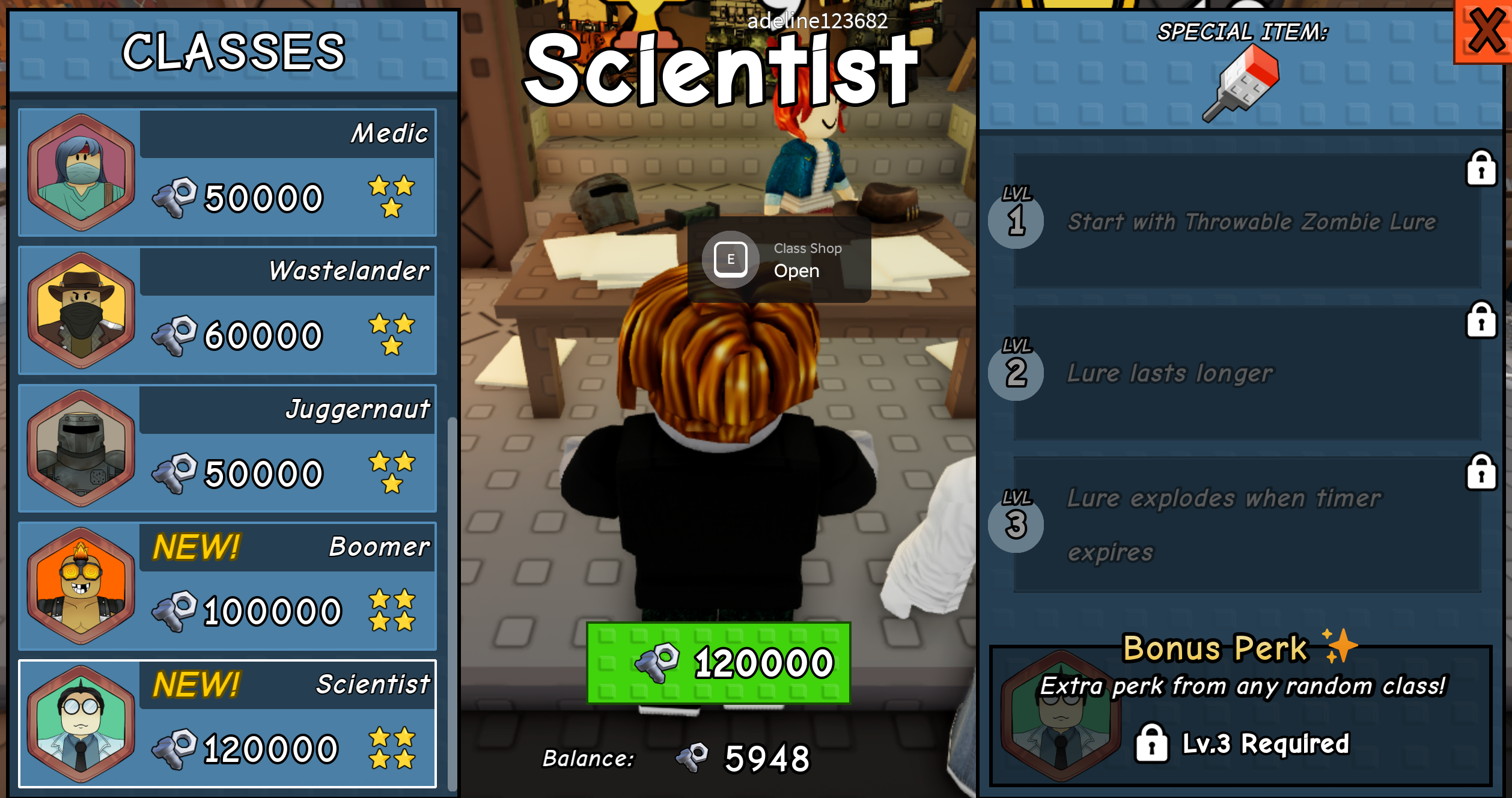Scientist perks